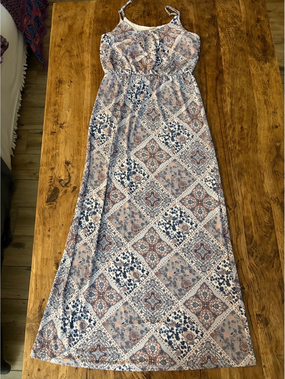 Late August Maxi Dress Blue Pink Size Small